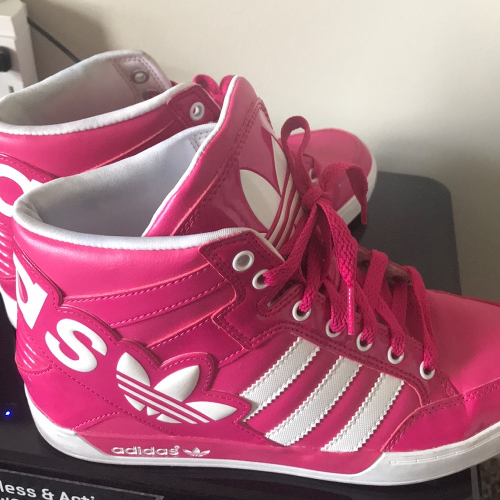 High top Hot Pink Sneakers